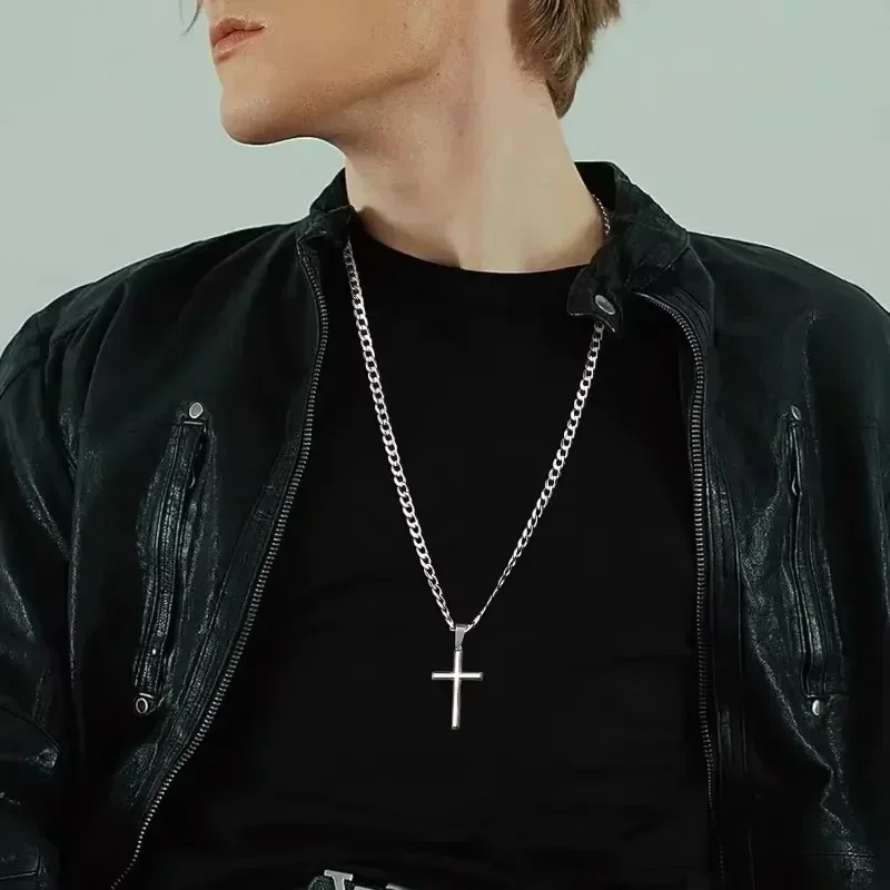925 Sterling Silver Cross Neck - 925 Sterling Silver Chain Necklace Men recension och pris