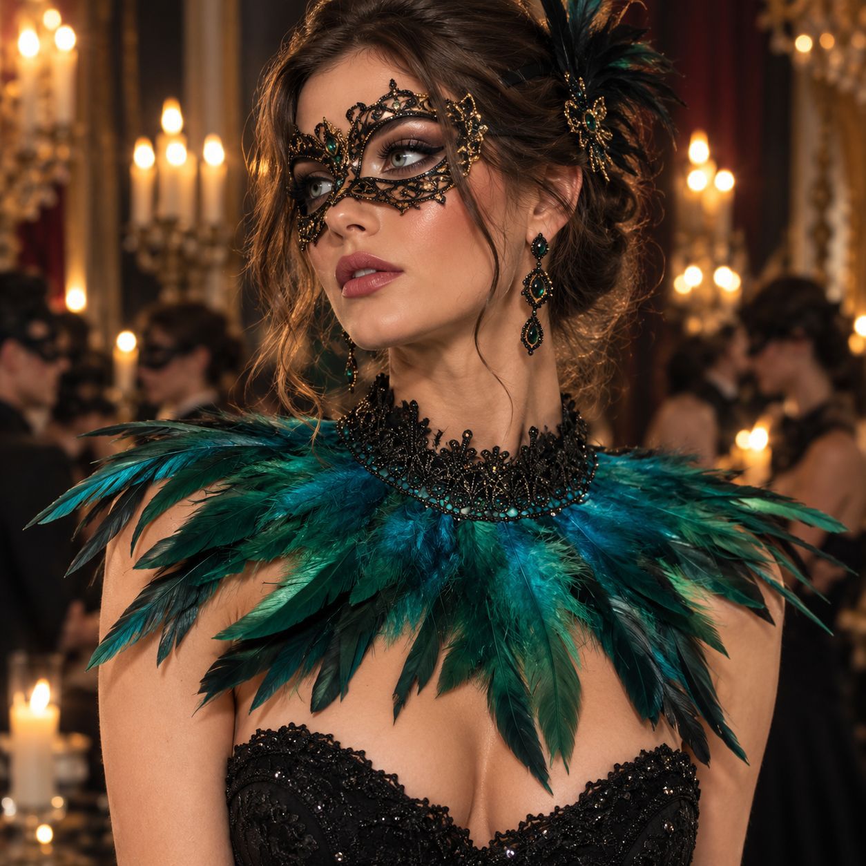 Gothic Feather Neck Collar Lac - Necklaces recension och pris