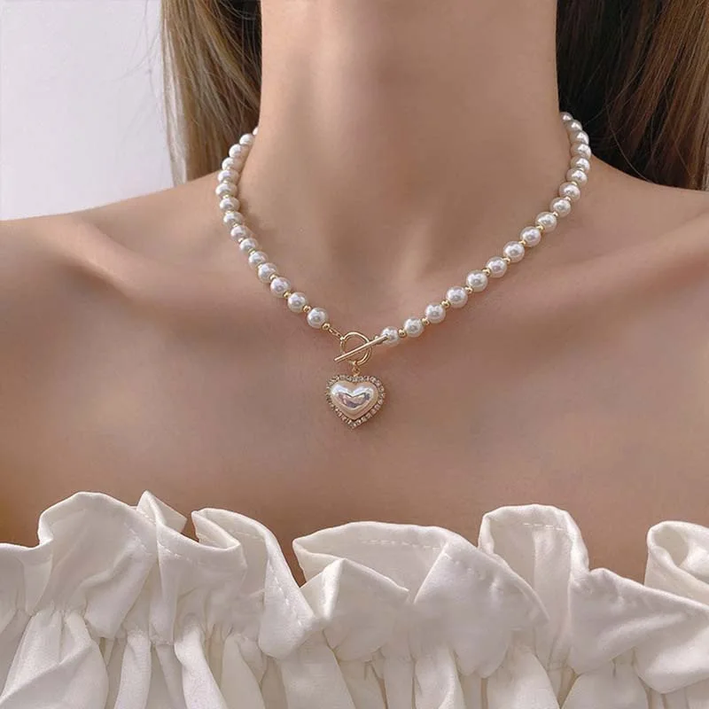 New Vintage Imitation Pearl Ch - Pearl Choker Necklace Vintage recension och pris