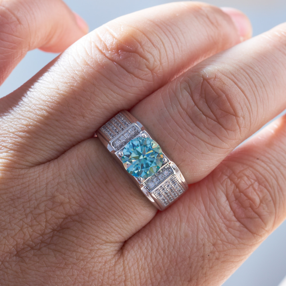 1 carat natural blue color moi - Moissanite Engagement Ring 1 Carat recension och pris