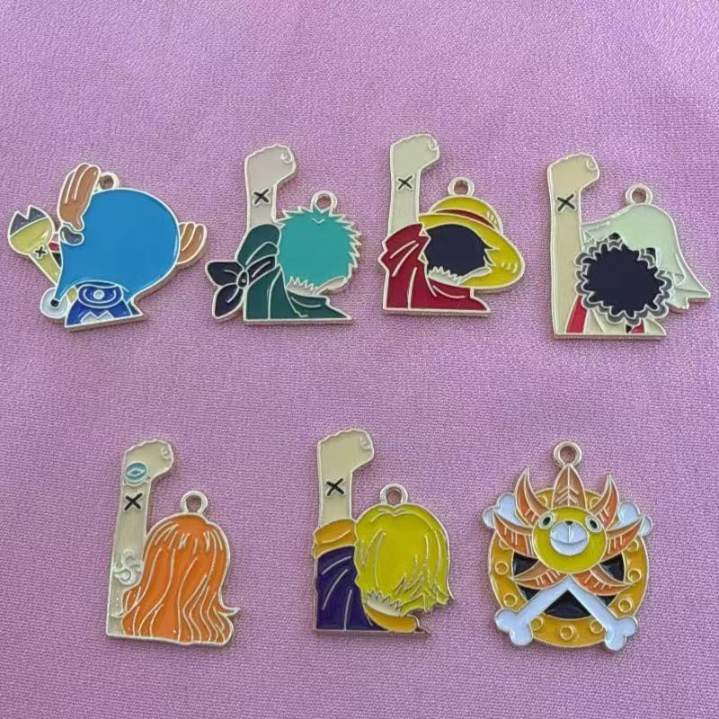 10PCS alloy drip oil cartoon p - Earrings recension och pris