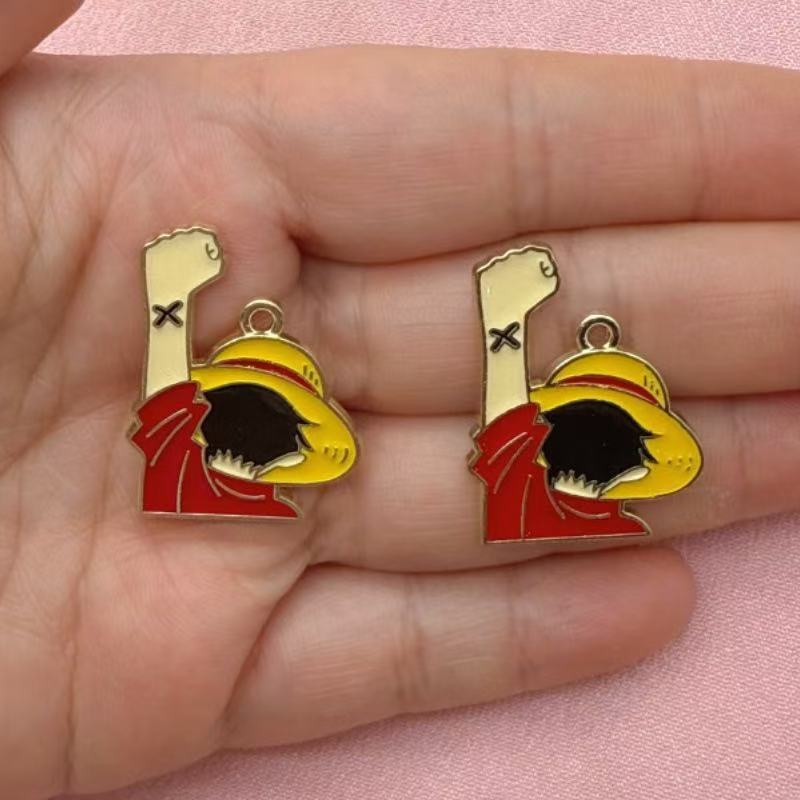 10PCS alloy drip oil cartoon p - Earrings recension och pris