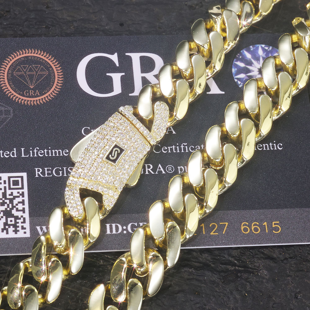 ESKEEM New 925 Silver Monaco C - Cuban Link Chain 12Mm recension och pris