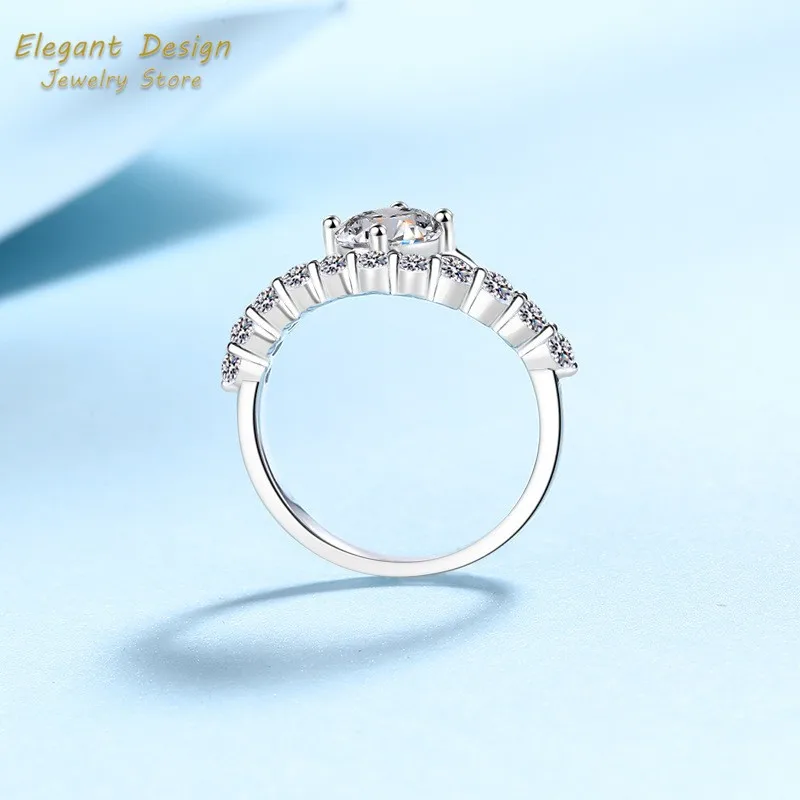Crown of Love Platinum Pt950 W - Moissanite Engagement Ring 1 Carat recension och pris