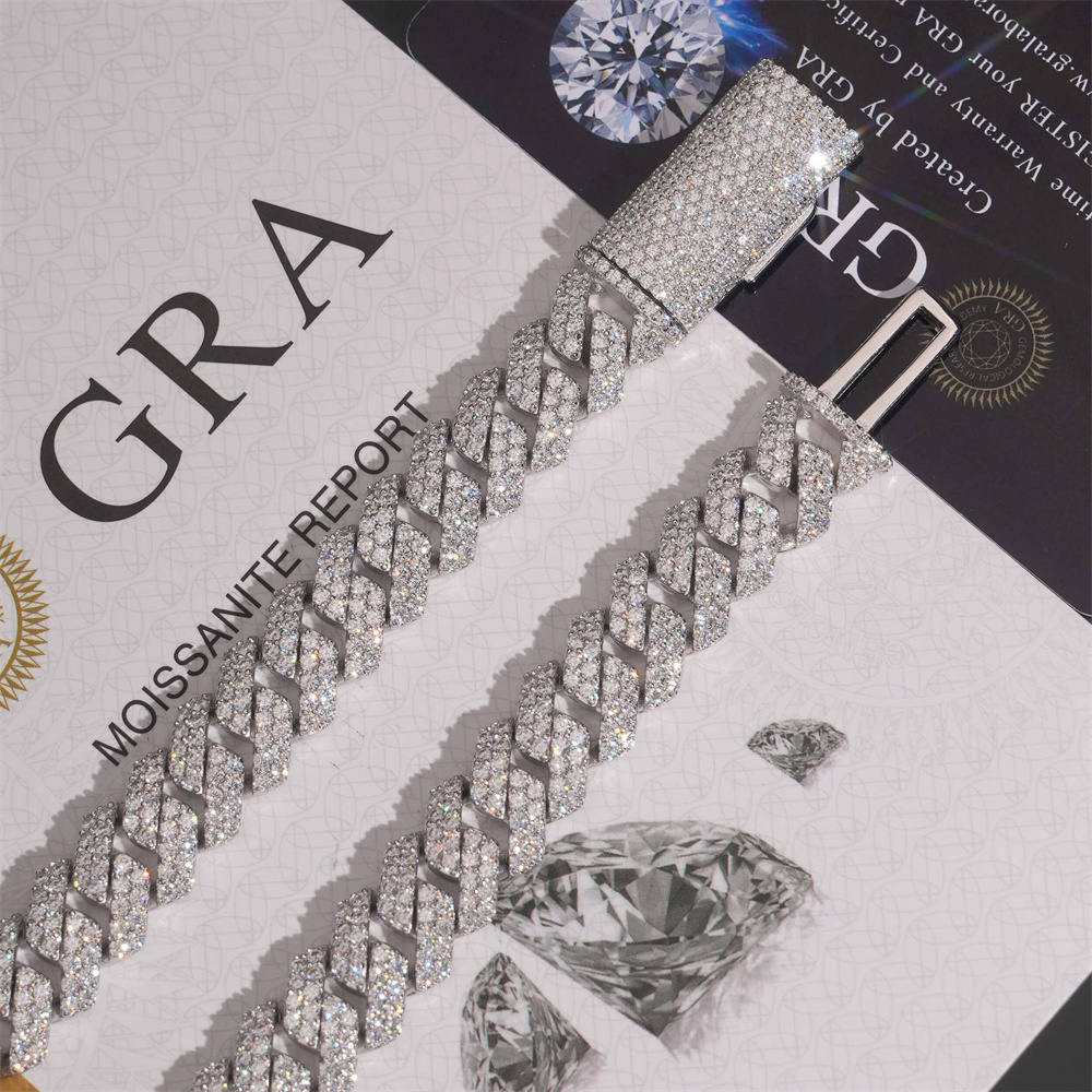 12mm Icedminer S925 Moissanite - Cuban Link Chain 12Mm recension och pris