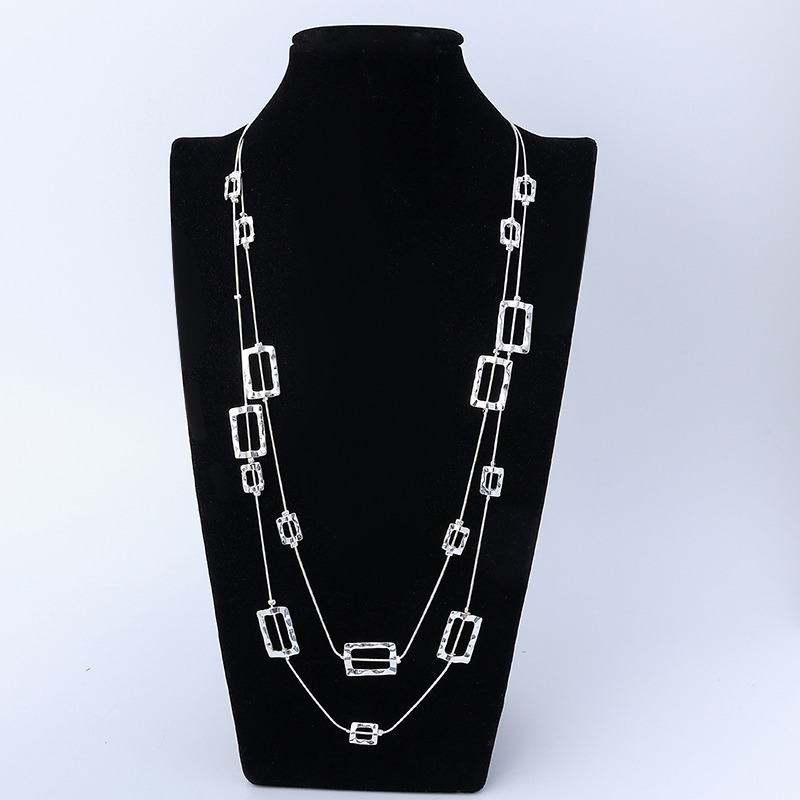 Layered Long Chain Necklace Ha - Layered Pendant Necklace Aesthetic recension och pris