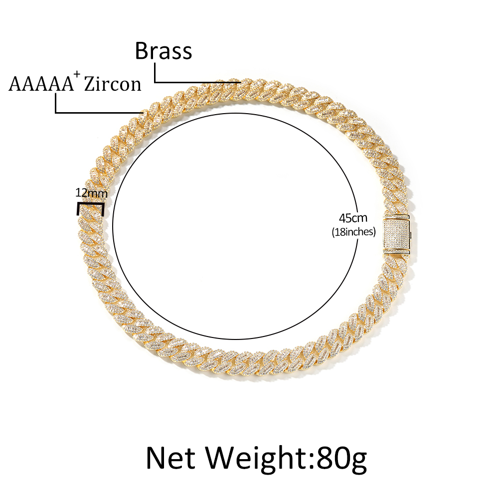 THE BLING KING 12/15mm Miami C - Cuban Link Chain 12Mm recension och pris