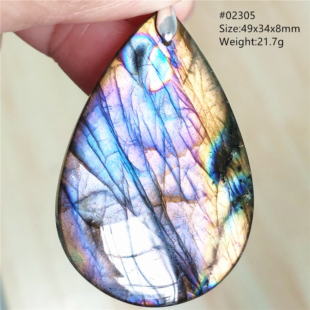 Natural Colorful Labradorite P - 925 Sterling Silver Chain Necklace Men recension och pris