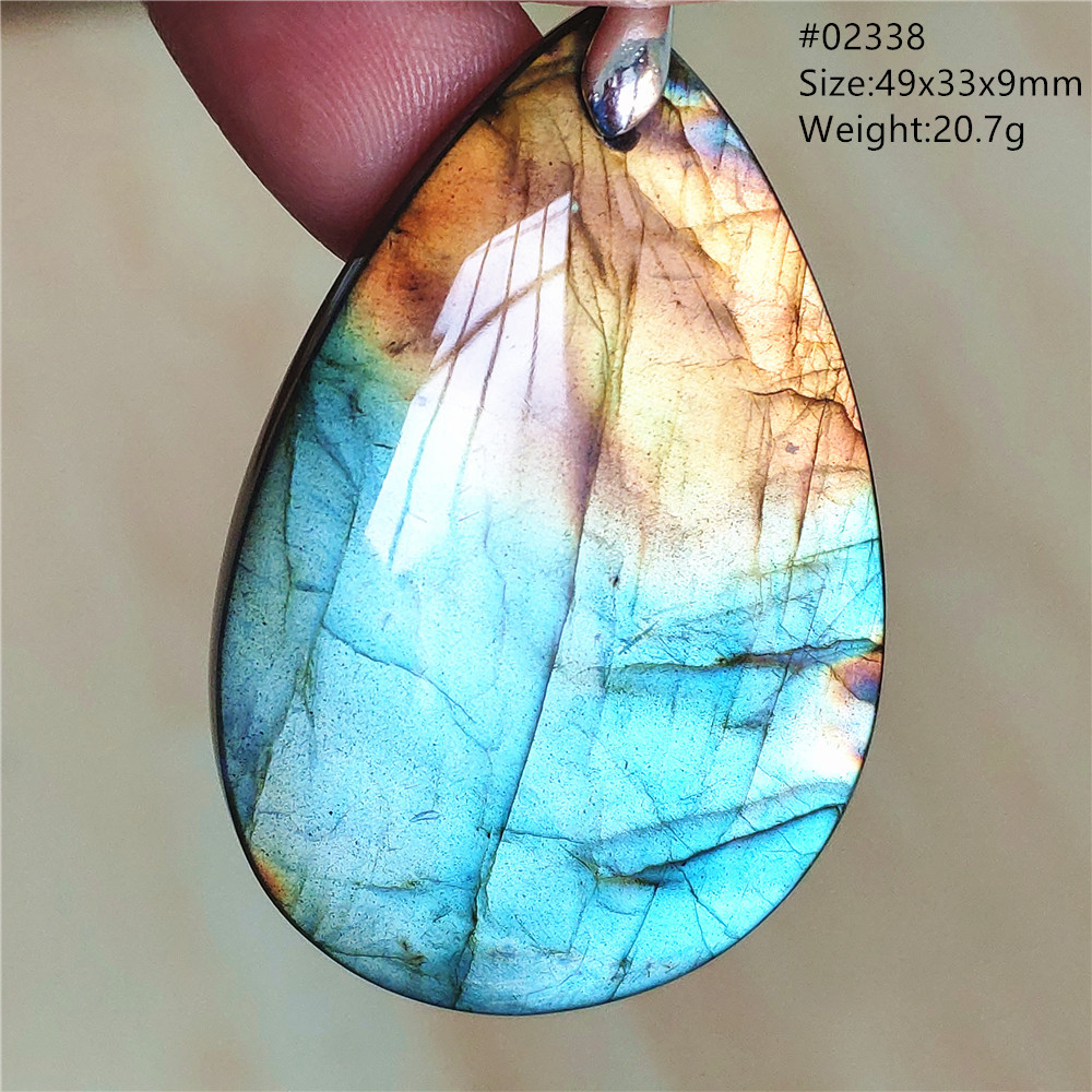 Natural Colorful Labradorite P - 925 Sterling Silver Chain Necklace Men recension och pris