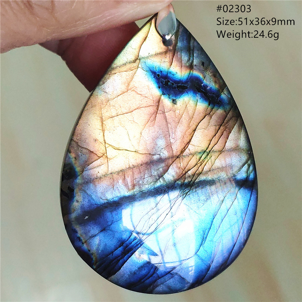 Natural Colorful Labradorite P - 925 Sterling Silver Chain Necklace Men recension och pris