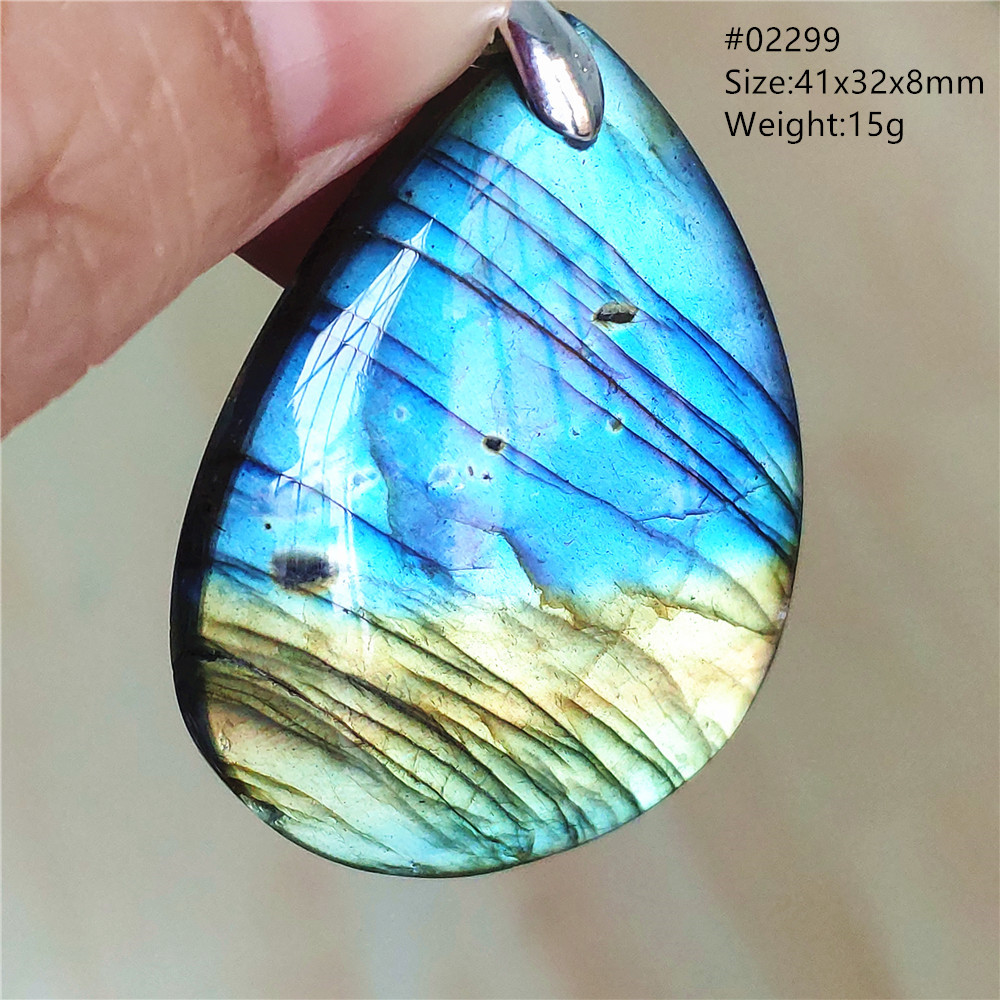 Natural Colorful Labradorite P - 925 Sterling Silver Chain Necklace Men recension och pris
