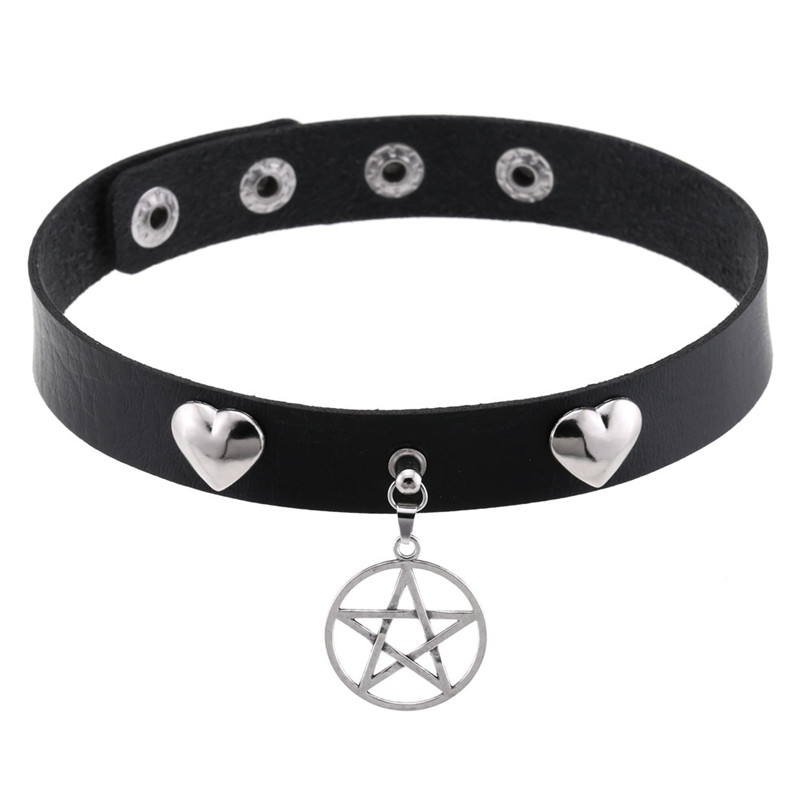 Punk Halloween Emo Cosplay Bla - Goth Punk Spike Choker recension och pris