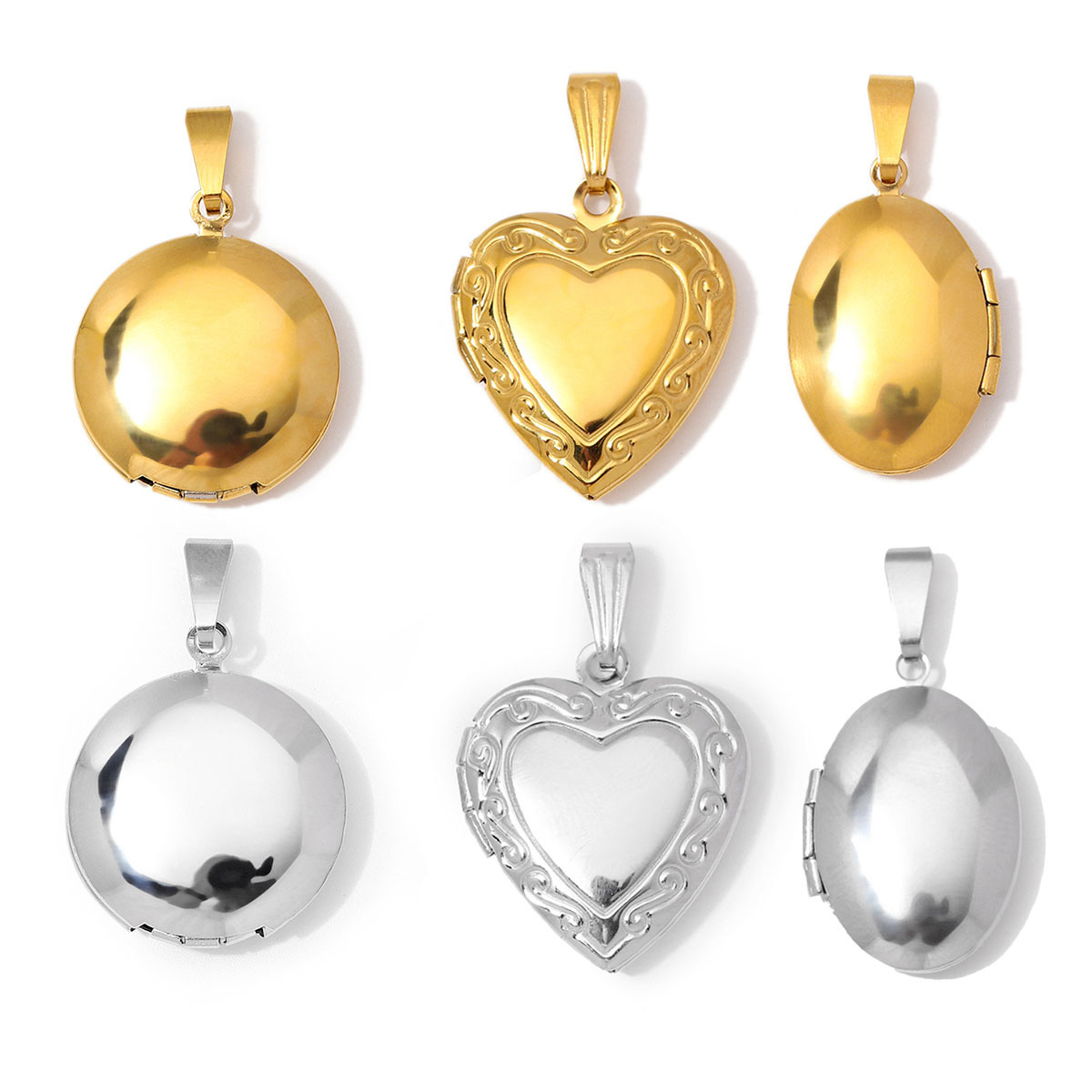 3pcs/Lot Wholesale Stainless S - Heart Locket Necklace Photo recension och pris