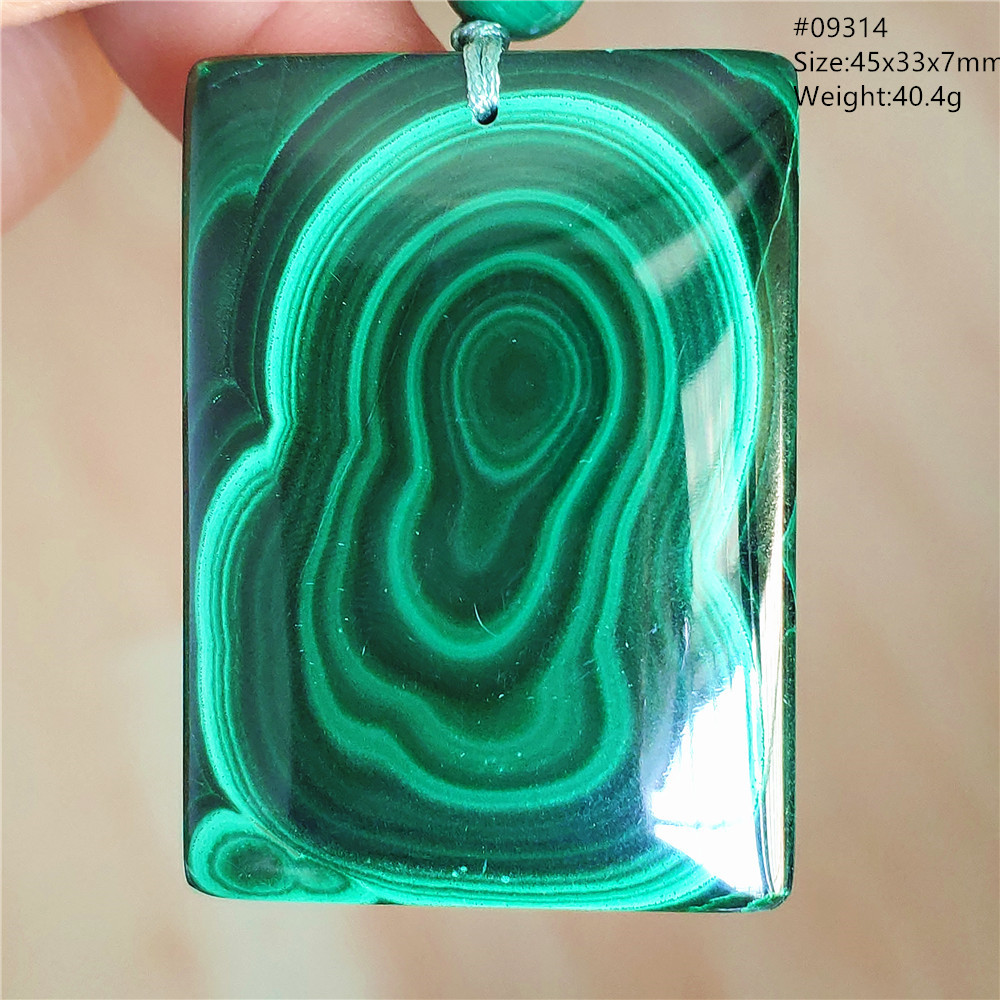 Natural Green Chrysocolla Pend - 925 Sterling Silver Chain Necklace Men recension och pris