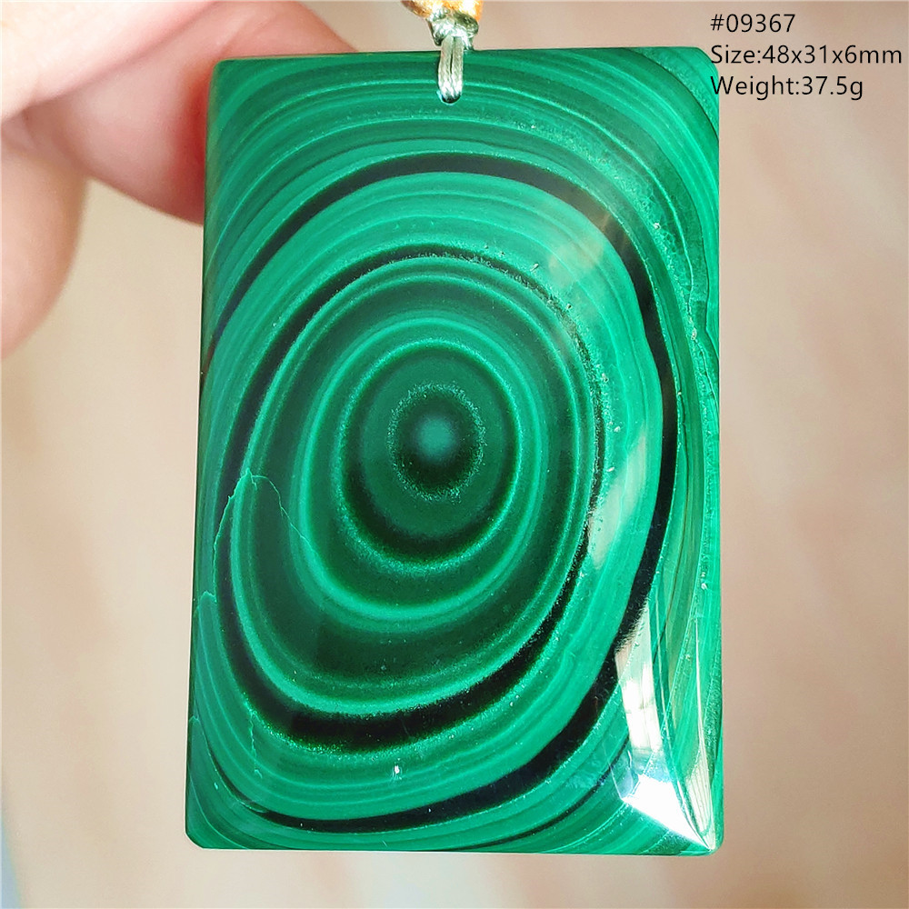 Natural Green Chrysocolla Pend - 925 Sterling Silver Chain Necklace Men recension och pris