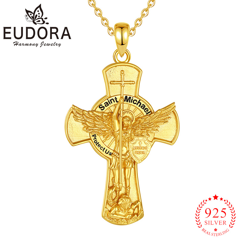 Eudora St.Michael Archangel Ne - 925 Sterling Silver Chain Necklace Men recension och pris