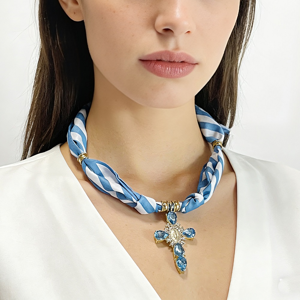 Golden Sun Charms Scarf Neckla - Pearl Choker Necklace Vintage recension och pris