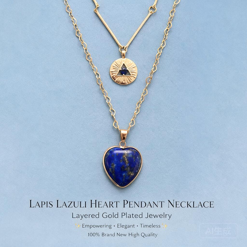 Layered Necklaces Natural Gems - Layered Pendant Necklace Aesthetic recension och pris