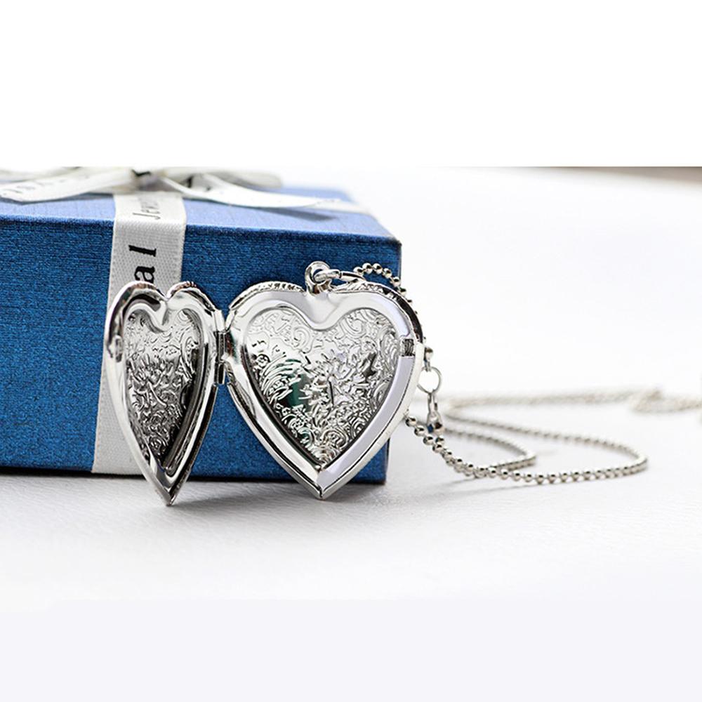 Fashion Heart Shape Alloy Phot - Heart Locket Necklace Photo recension och pris