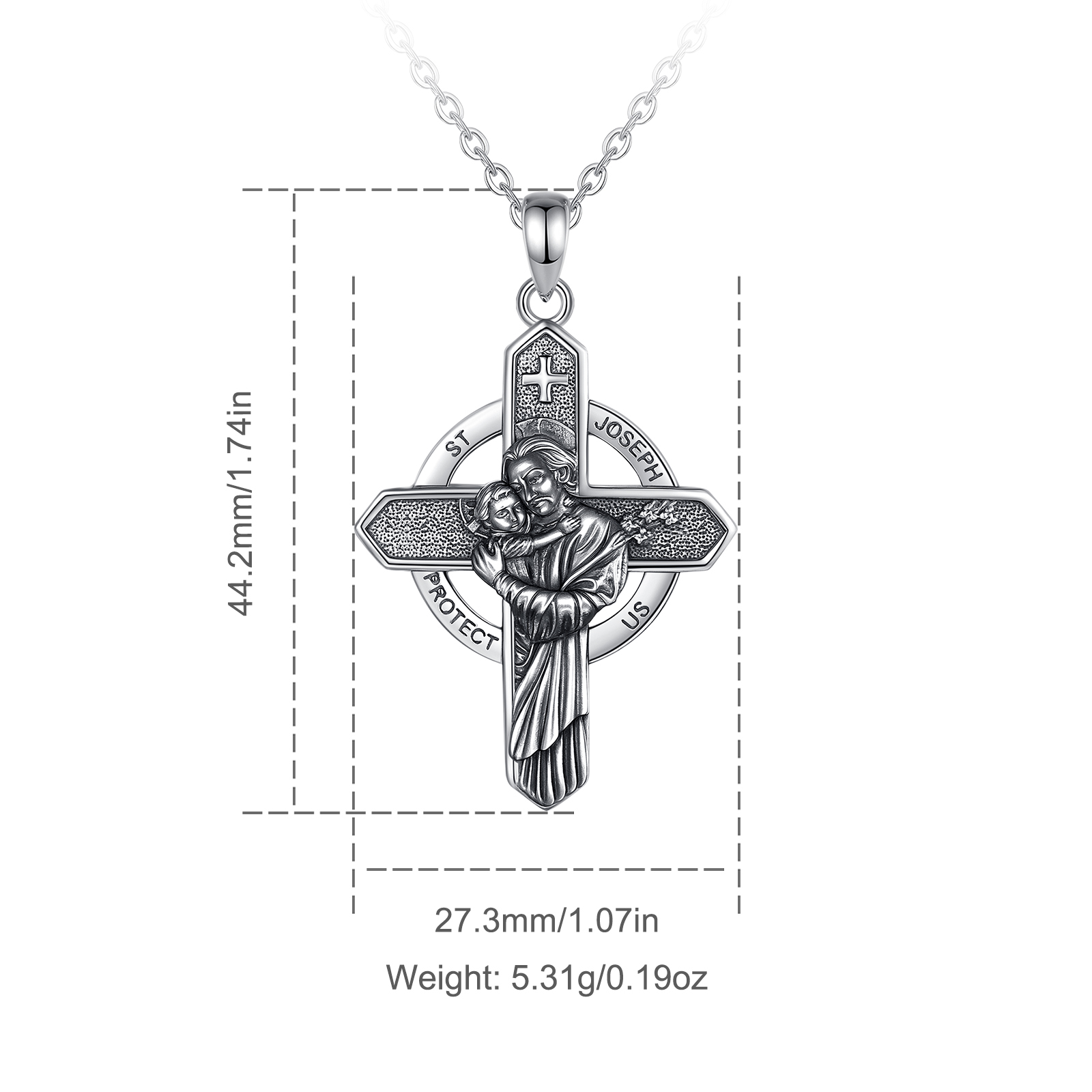Eudora 925 Sterling Silver Sai - 925 Sterling Silver Chain Necklace Men recension och pris
