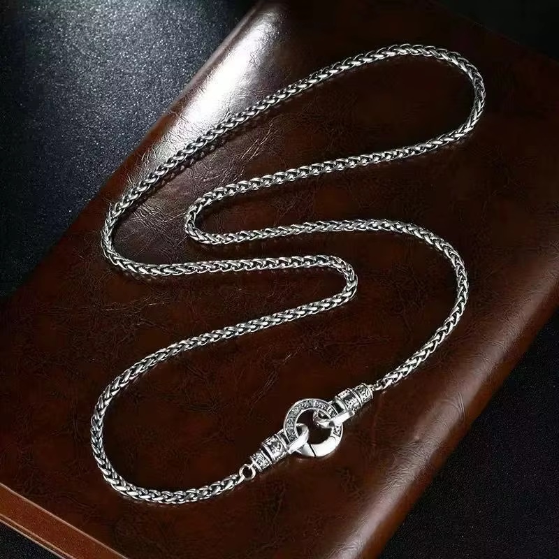 New 925 Sterling Silver Neckla - 925 Sterling Silver Chain Necklace Men recension och pris