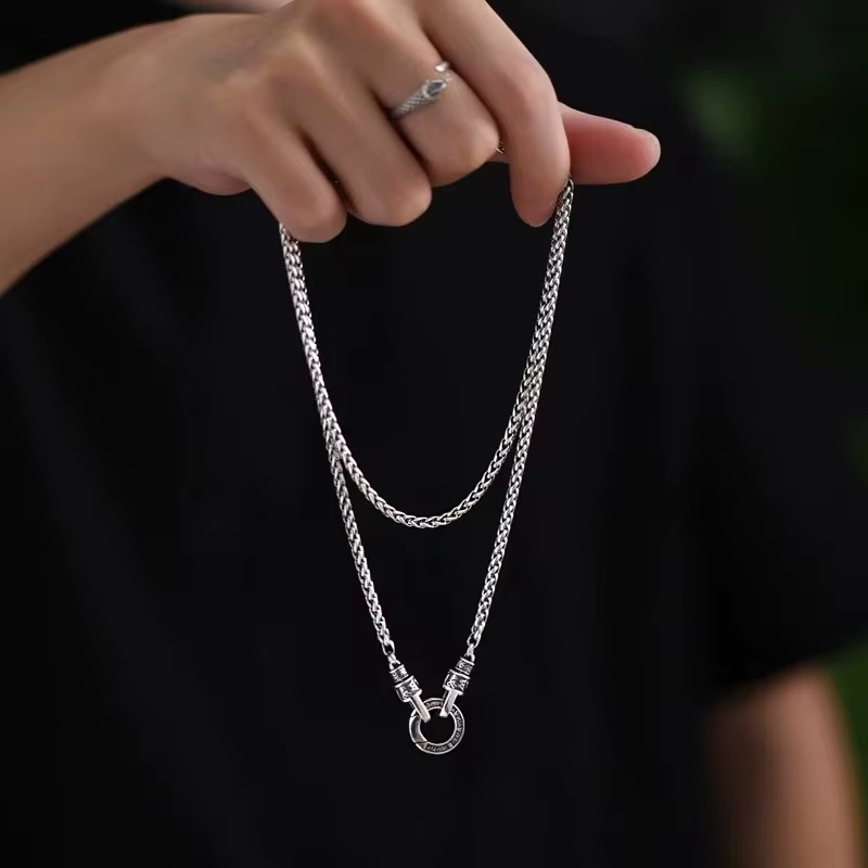New 925 Sterling Silver Neckla - 925 Sterling Silver Chain Necklace Men recension och pris