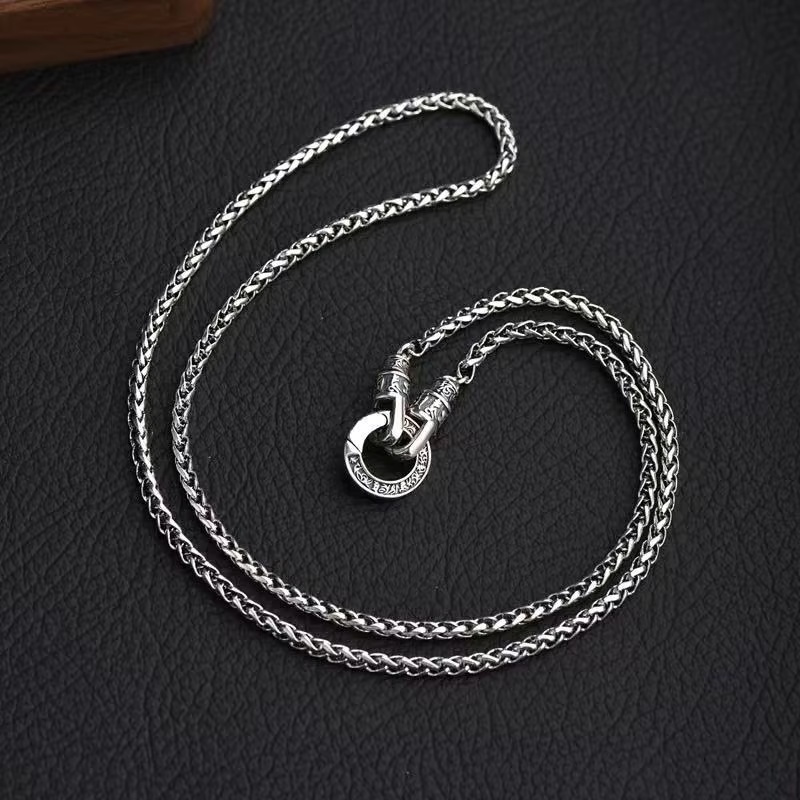 New 925 Sterling Silver Neckla - 925 Sterling Silver Chain Necklace Men recension och pris