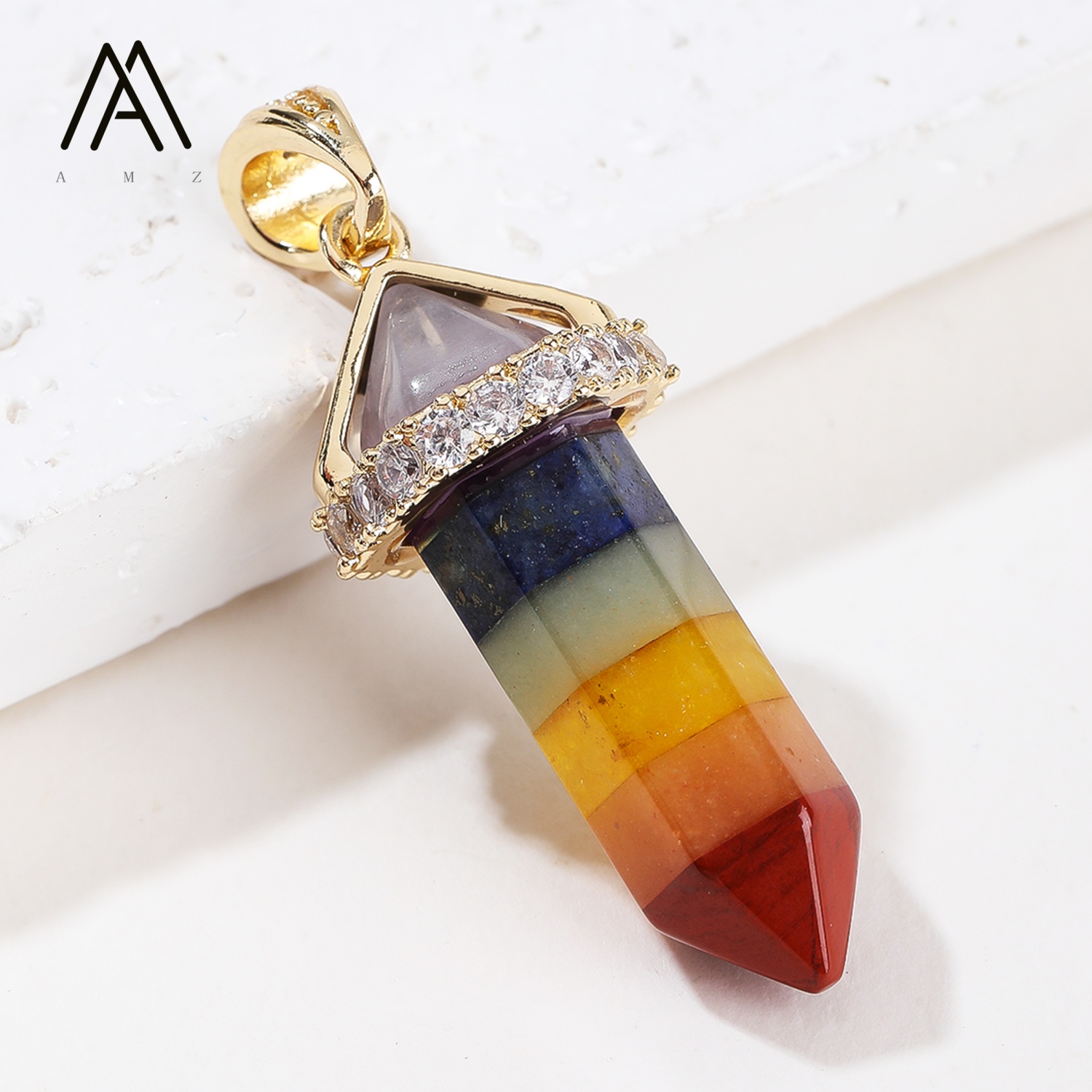 1/3/5/10pcs Fashion Hexagonal  - Crystal Pendant Necklace Natural Stone recension och pris